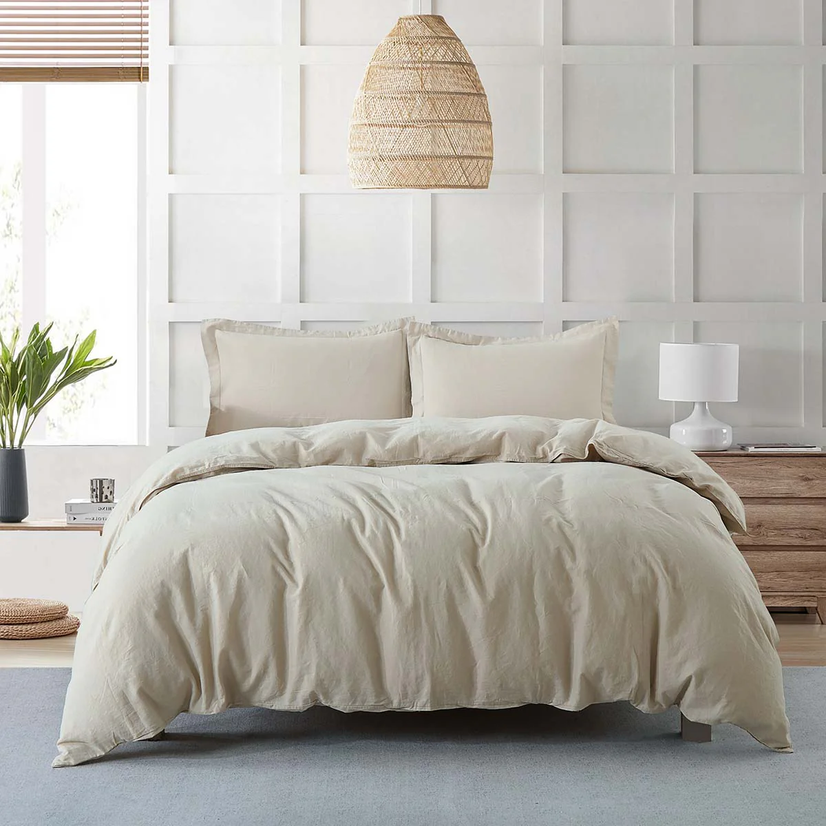 Pre-Washed Linen Duvet Set – King Size